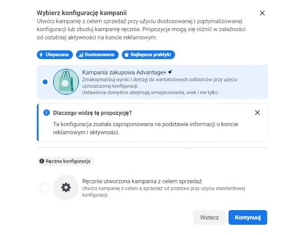 Poprawa kosztu działania dzięki wykorzystaniu kampanii Advantage+ Poprawa kosztu działania dzięki wykorzystaniu kampanii Advantage+