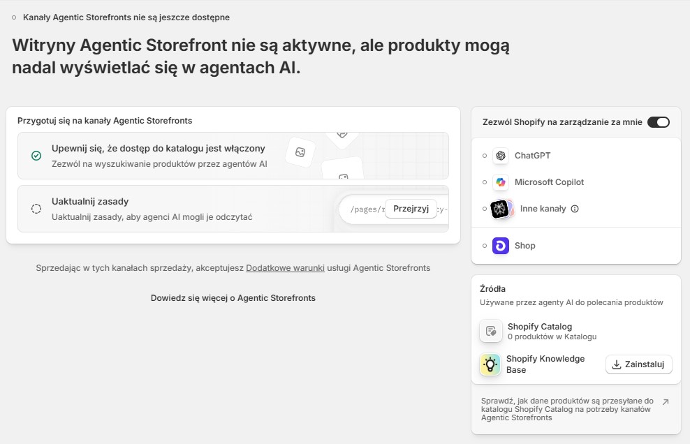 Agentic Storefront Shopify
