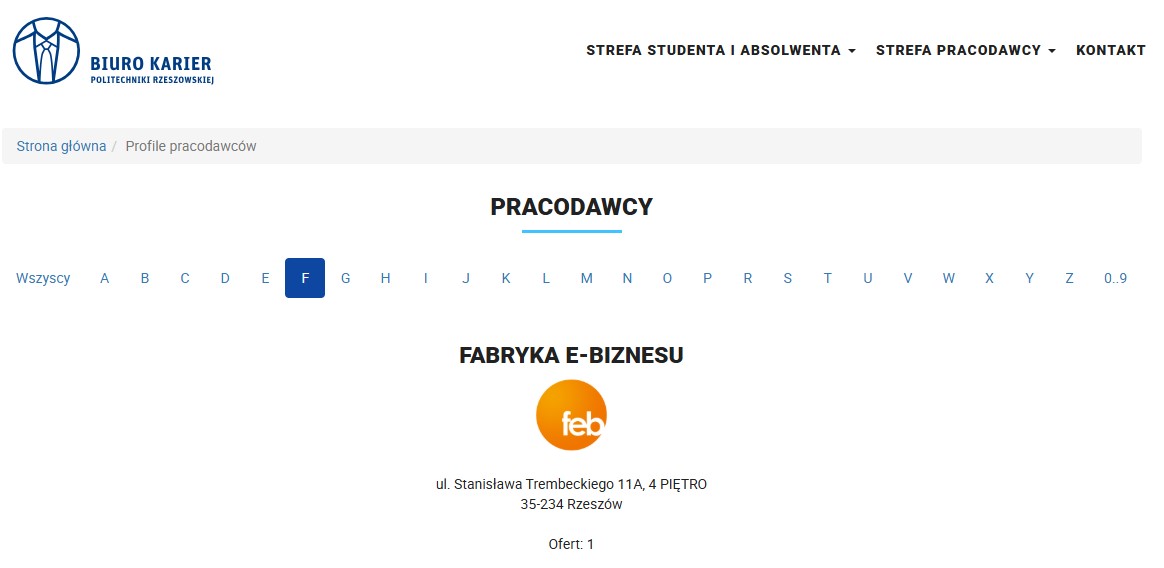 Politechnika Rzeszowska Fabryka e-biznesu Politechnika Rzeszowska Fabryka e-biznesu