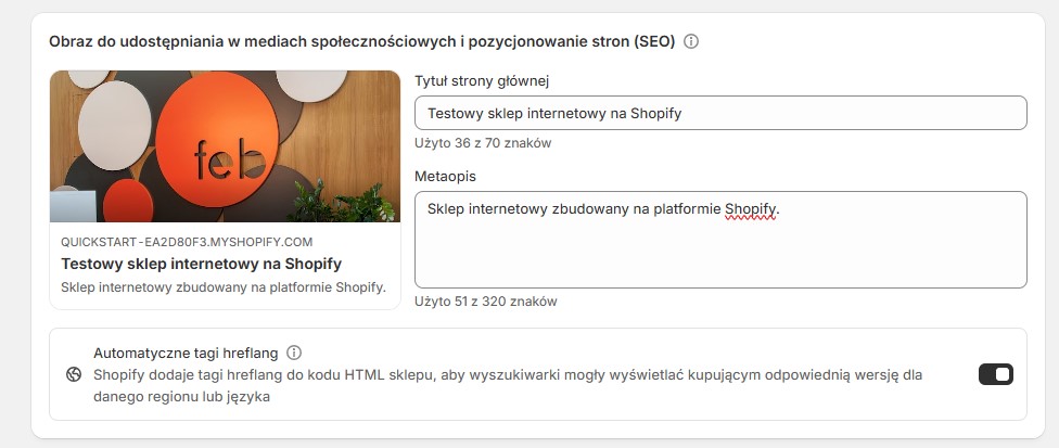Preferencje w Shopify