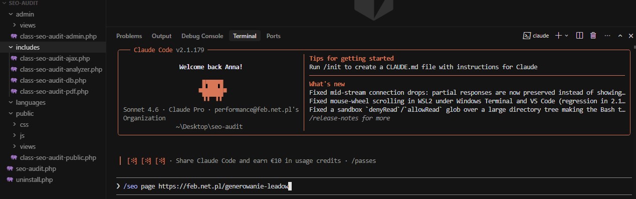 Audytor SEO w Claude Code