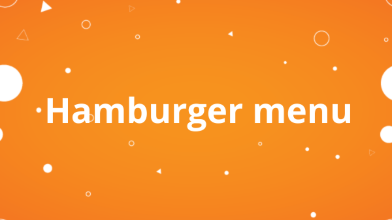 Hamburger menu